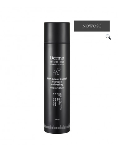 Dermomedica BHA Sebum Control Shampoo And Peeling 200 ml Trychologiczny szampon i peeling oczyszczający