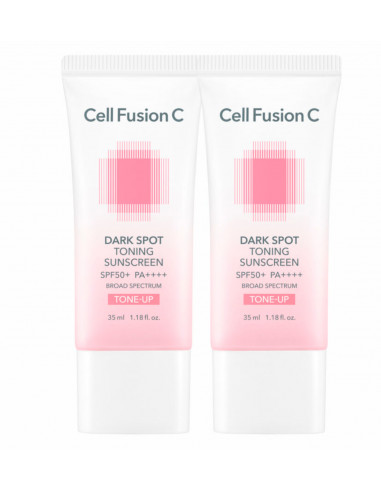 Cell Fusion C Dark Spot Toning Sunscreen SPF50+ PA++++ 2x35ml Krem wyrównujący koloryt skóry SPF50+